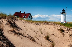 Sand Dune by Race Point Lighthouse on Cape Cod